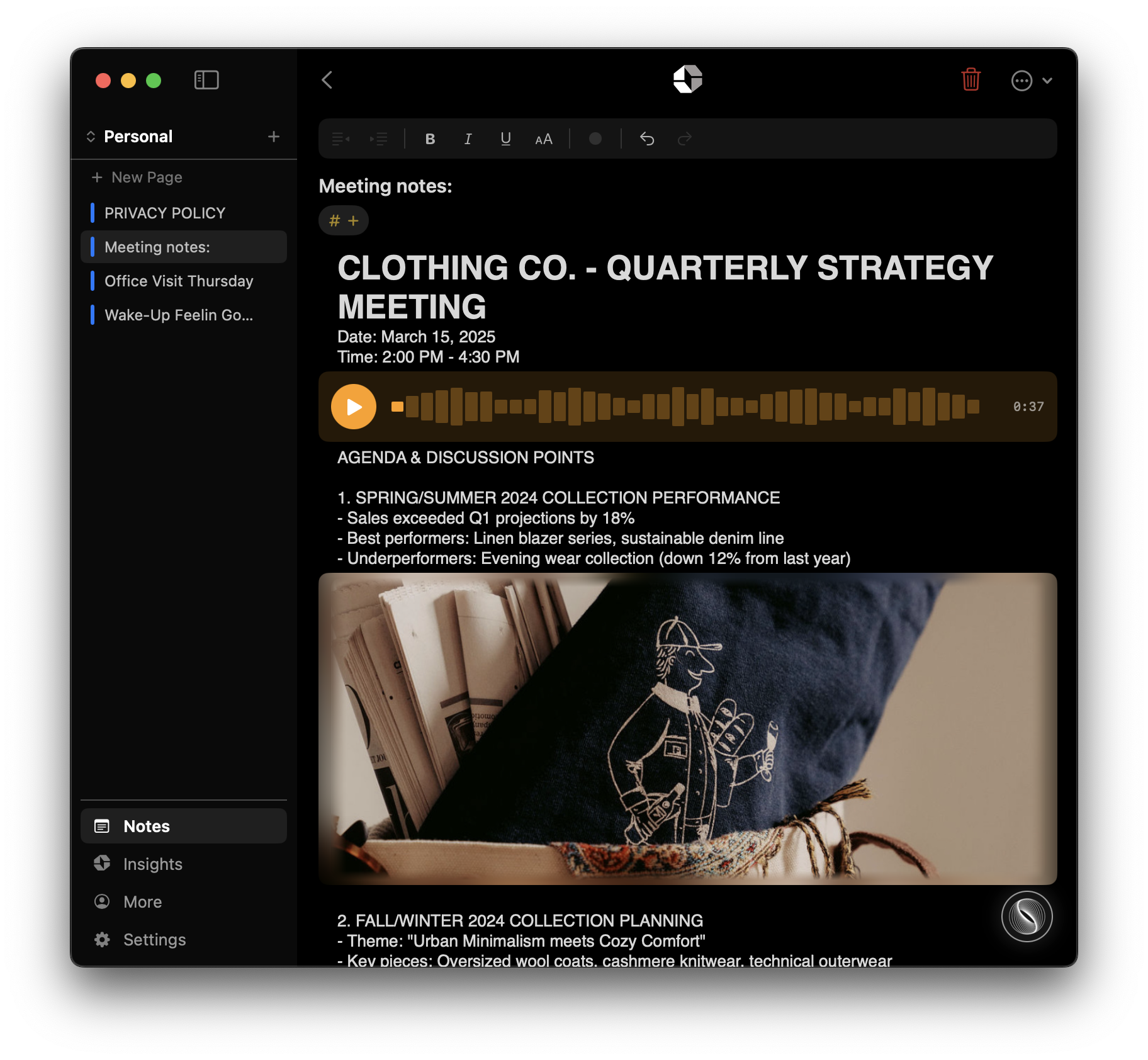 Obius app screenshot